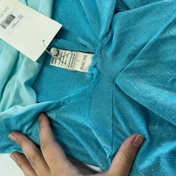 BAOBAB‎ Dress Womens Large Blue Lazuli Miamar Coverup Maxi - Picture 7 of 15